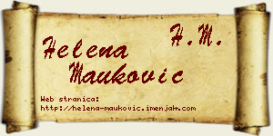 Helena Mauković vizit kartica